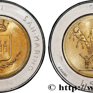 SAINT-MARIN 500 Lire La peur de la guerre nucléaire 1983 Rome - R fwo_820956 Monde Commander Maintenant
