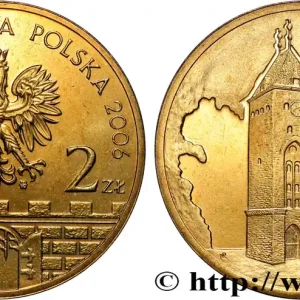 Fait Main POLOGNE 2 Zlote aigle / ville hanséatique de Elblag, tour du marché 2006 Varsovie fwo_821291 Monde