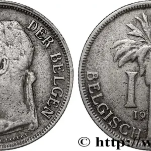 CONGO BELGE 1 Frank (Franc) roi Albert légende flamande 1924 fwo_821930 Monde Pas Cher