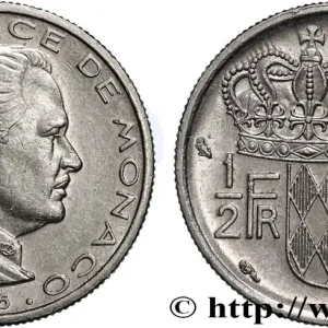 Prix Promo MONACO 1/2 Franc Rainier III 1965 Paris fwo_821952 Monde