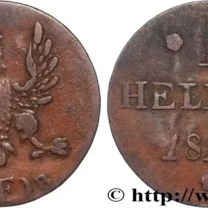 Prix Bas ALLEMAGNE - VILLE LIBRE DE FRANCFORT 1 Heller aigle - ville libre de Francfort 1818 Francfort fwo_822873 Monde