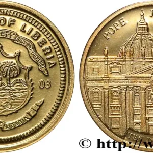 LIBERIA 10 Dollars Proof Jean Paul II 2003 fwo_822877 Monde Populaire