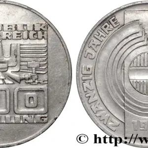 Original AUTRICHE 100 Schilling 20e anniversaire du traité d’état 1975 fwo_822879 Monde
