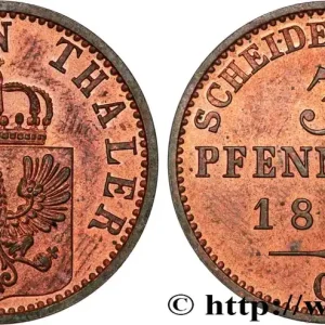 ALLEMAGNE - PRUSSE 3 Pfenninge 1869 Francfort fwo_825626 Monde Livraison Gratuite