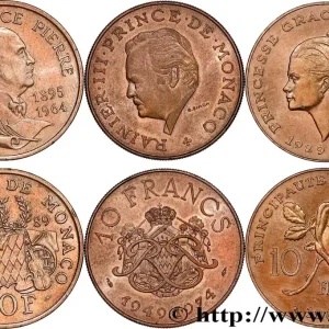 MONACO Lot de 3 x 10 francs n.d. Paris fwo_823103 Monde Livraison Gratuite