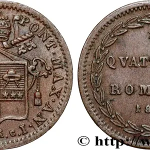 Bon Marché ITALIE - ÉTATS DU PAPE - GRÉGOIRE XVI (Bartolomeo Alberto Cappellari) Quattrino an I 1831 Rome fwo_824322 Monde