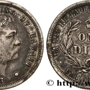 Promotion Saisonnière HAWAII One Dime (10 Cents) roi Kalakaua Ier 1883 San Francisco fwo_523688 Monde