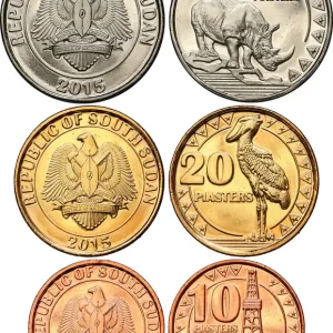 SOUDAN DU SUD Lot de 3 monnaies de 10, 20 et 50 Piastres 2015 fwo_654521 Monde Livraison Gratuite