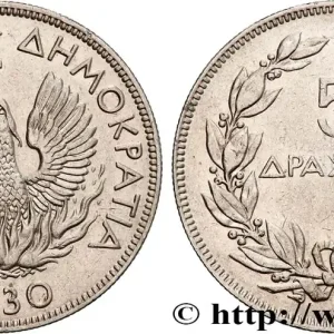 GRÈCE 5 Drachmes Phénix 1930 fwo_747756 Monde Soldes