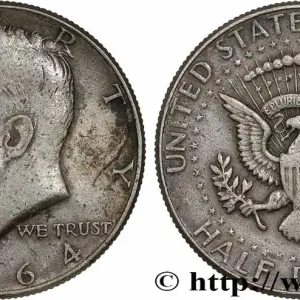ÉTATS-UNIS D'AMÉRIQUE 1/2 Dollar Kennedy 1964 Philadelphie fwo_780653 Monde Nouvelle Collection
