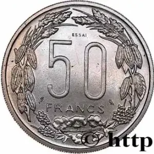 ÉTATS DE L'AFRIQUE ÉQUATORIALE Essai de 50 Francs antilopes 1961 fwo_781941 Monde Acheter Direct