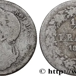 En Vogue BELGIQUE 1/2 Franc Léopold tête laurée 1843 fwo_793805 Monde