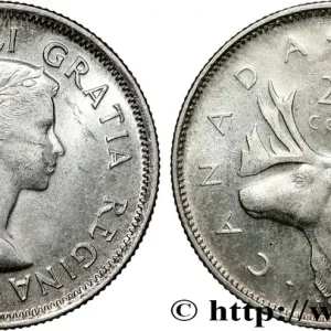 CANADA 25 Cents 1954 fwo_808042 Monde Prix Réduit