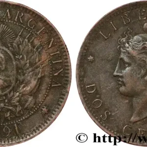 Seulement Aujourd’hui ARGENTINE 2 Centavos emblème / “Liberté” 1891 fwo_808692 Monde