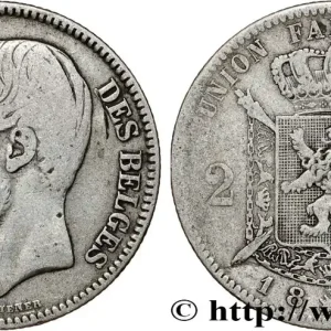 Solde BELGIQUE 2 Francs Léopold II légende française 1867 fwo_809751 Monde