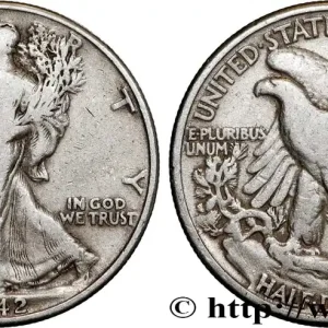 Must-Have ÉTATS-UNIS D'AMÉRIQUE 1/2 Dollar Walking Liberty 1942 Philadelphie fwo_819602 Monde