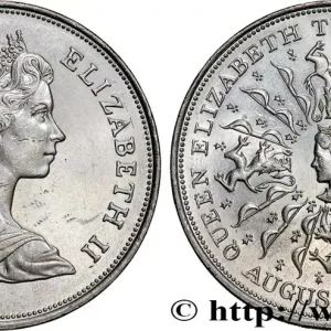 Petit Prix ROYAUME-UNI 25 New Pence (1 Crown) 80e anniversaire de la reine mère 1980 fwo_823245 Monde