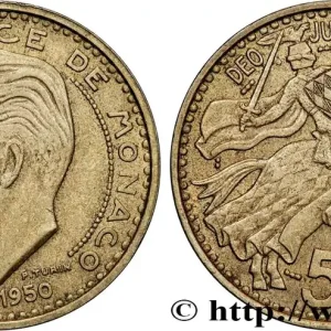MONACO 50 Francs Rainier III 1950 Paris fwo_823284 Monde Remise
