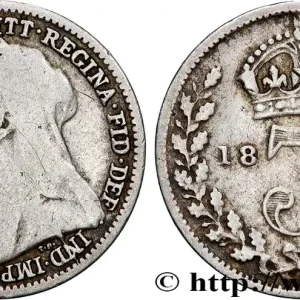 Artisanat ROYAUME-UNI 3 Pence Victoria “Old Head” 1896 fwo_824056 Monde