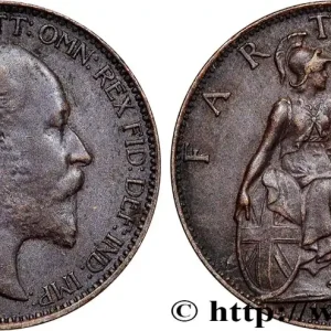 Prix Bas ROYAUME-UNI 1 Farthing Edouard VII 1905 fwo_824060 Monde