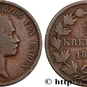 Livraison Express ALLEMAGNE - BADE 1 Kreuzer Frédéric de Bade 1856 fwo_824086 Monde
