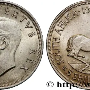 Solde AFRIQUE DU SUD 5 Shillings Georges VI 1949 Pretoria fwo_824305 Monde