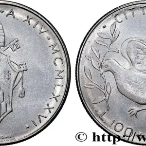 VATICAN ET ÉTATS PONTIFICAUX 100 Lire Paul VI an XIV 1976 Rome fwo_824396 Monde Offre Limitée