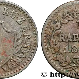 SUISSE - CANTON DE LUCERNE 1 Rappen 1843 fwo_824700 Monde Nouveauté