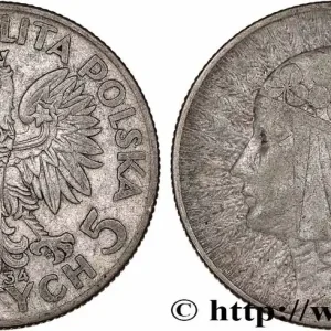 Artisanat POLOGNE 5 Zlotych Reine Jadwiga 1934 Varsovie fwo_777253 Monde