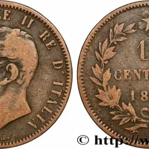 Fait Main ITALIE 10 Centesimi Victor Emmanuel II 1866 Naples fwo_782143 Monde
