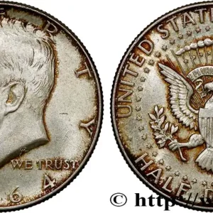 ÉTATS-UNIS D'AMÉRIQUE 1/2 Dollar Kennedy 1964 Philadelphie fwo_792590 Monde Offre Spéciale