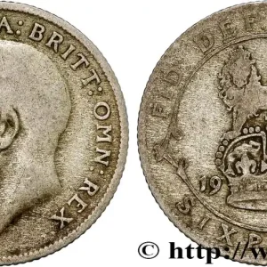 ROYAUME-UNI 6 Pence Georges V 1920 fwo_799259 Monde Nouvel Arrivage