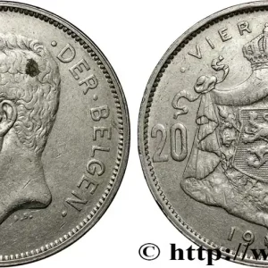 Must-Have BELGIQUE 20 Francs - 4 Belga Albert Ier légende Flamande position B 1931 fwo_810139 Monde