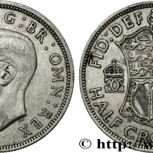 ROYAUME-UNI 1/2 Crown Georges VI 1943 fwo_811434 Monde Livraison Express