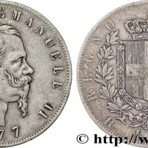 Populaire ITALIE 5 Lire Victor Emmanuel II 1877 Rome fwo_814611 Monde