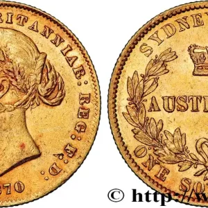 Top Qualité OR, PALLADIUM ET PLATINE INVESTISSEMENT 1 Souverain Victoria 1870 Sydney fwo_823278 Monde