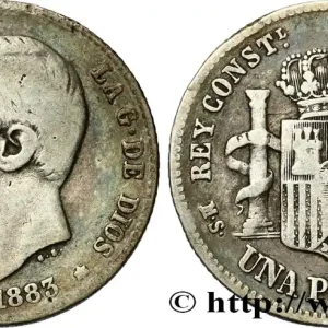Acheter En Ligne ESPAGNE 1 Peseta Alphonse XII 1883 Madrid fwo_823589 Monde