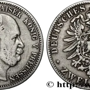 ALLEMAGNE - PRUSSE 2 Mark Guillaume Ier 1880 Berlin fwo_825648 Monde Achat Immédiat