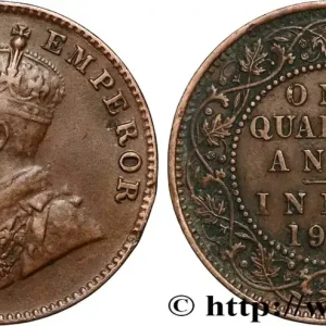 Remise INDES BRITANNIQUES 1/4 Anna Georges V 1925 Bombay fwo_828240 Monde
