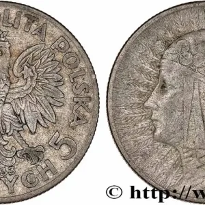 Certifié POLOGNE 5 Zlotych reine Jadwiga 1933 Varsovie fwo_777229 Monde