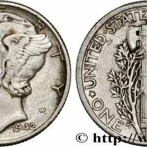 Offre Du Jour ÉTATS-UNIS D'AMÉRIQUE 1 Dime Mercury 1942 Philadelphie fwo_781793 Monde