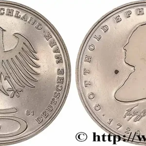 ALLEMAGNE 5 Mark Proof aigle Gotthold Ephraim Lessing 1981 Hambourg - J fwo_784391 Monde Bon Plan