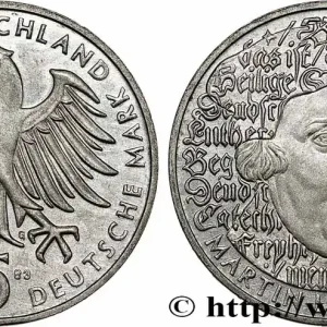 ALLEMAGNE 5 Mark Proof Martin Luther 1983 Karlsruhe fwo_784485 Monde Tendance