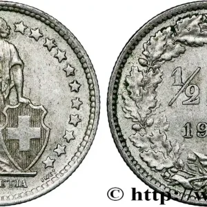 Exclusif SUISSE 1/2 Franc Helvetia 1958 Berne fwo_793509 Monde