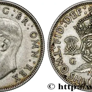 ROYAUME-UNI 1 Florin (2 Shillings) Georges VI 1944 fwo_793546 Monde Meilleur Choix