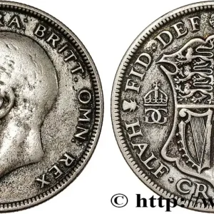 ROYAUME-UNI 1/2 Crown Georges V 1928 fwo_796034 Monde Certifié