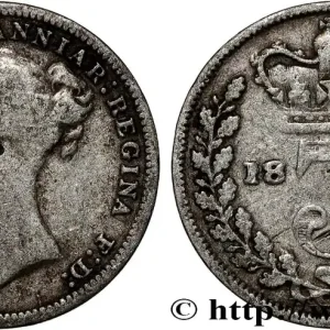 Petit Prix ROYAUME-UNI 3 Pence Victoria “Bun Head” 1876 fwo_807712 Monde