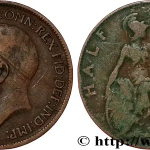 Expédié Aujourd’hui ROYAUME-UNI 1/2 Penny Georges V 1918 fwo_808686 Monde