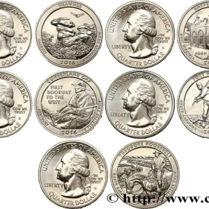 Meilleur Choix ÉTATS-UNIS D'AMÉRIQUE Série complète des 5 monnaies de 1/4 de Dollar 2016 2016 San Francisco - S fwo_809086 Monde