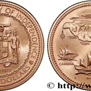 Solde JAMAÏQUE 20 Dollars Proof 10e anniversaire de l’Indépendance 1972 fwo_809896 Monde